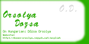 orsolya dozsa business card